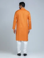 Bronze Textured and Embroidered Cotton Panjabi - Image 2